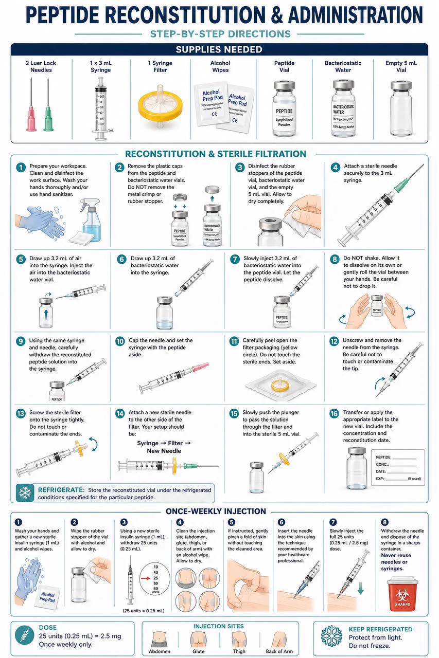 Peptide reconstitution guide